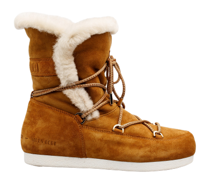 Сапоги женские Moon Boot Far Side High Shearling Whisky - Фото 1 большая