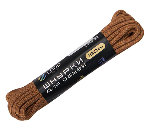Шнурки Cord 180см Coyote - Фото 1 большая
