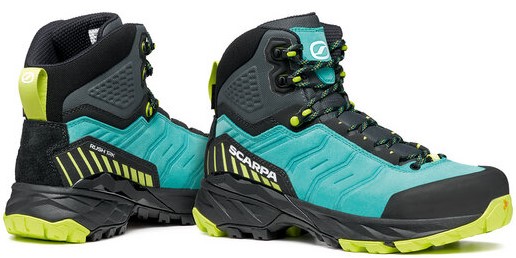 Ботинки женские Scarpa Rush Trk Gtx Ceramic/Sunny Lime - Фото 2 большая