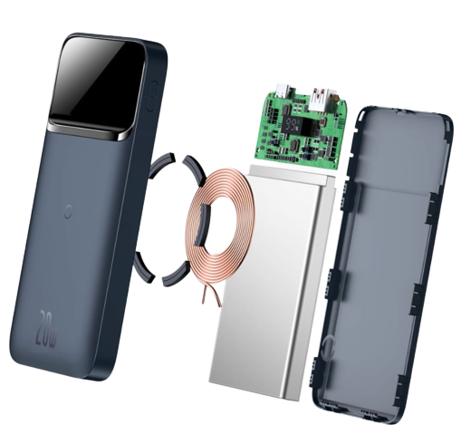 Аккумулятор Baseus Magnetic Wireless Blue - Фото 5 большая