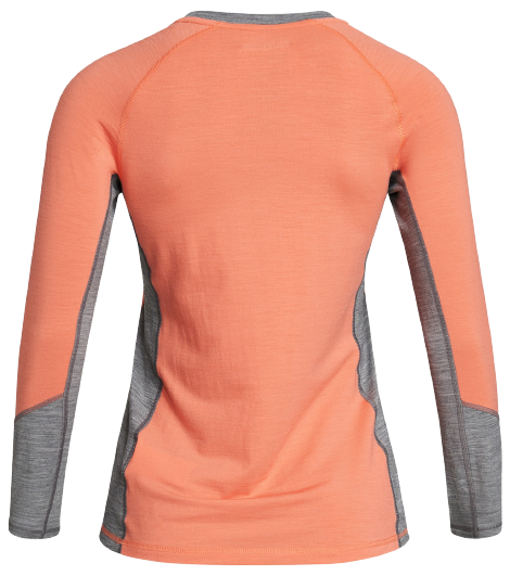 Лонгслив женский Peak Performance Magic Crew Light Orange/Grey Melange - Фото 6 большая