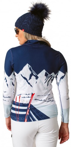 Футболка женская Krimson Klover Apres Anyone 1/4 Zip Indigo - Фото 3 большая