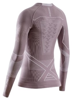 Лонгслив женский X-Bionic Energy Accumulator Light Pearl Grey/White - Фото 2 большая