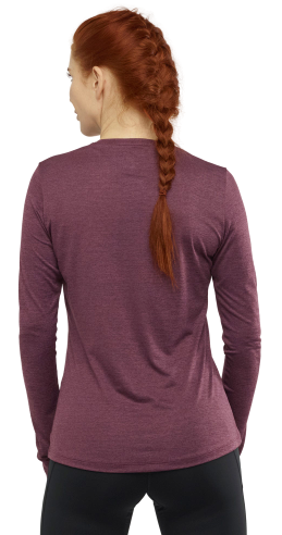 Футболка женская Salomon Agile LS Mauve /Winetasting/Heather - Фото 6 большая
