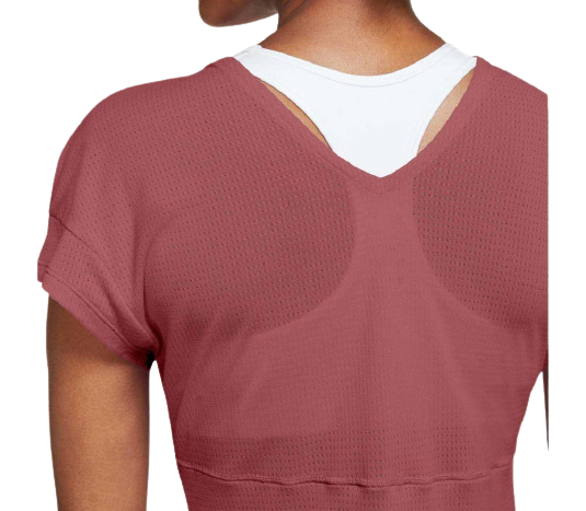 Футболка женская Nike Breathe Cool Red - Фото 3 большая