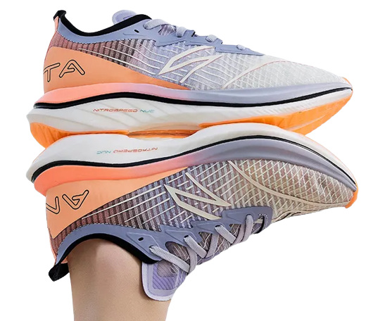 Кроссовки женские Anta C202 GT Ice Pink Blue/Light Purple/Grey Green/Locker Orange - Фото 6 большая