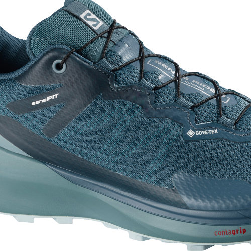 Кроссовки женские Salomon Sense Ride 3 GTX Invis. Fit Indian Teal/Smoke Blue/Angel Falls - Фото 6 большая