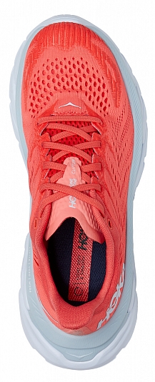 Кроссовки женские Hoka Clifton Edge Hot Coral/White - Фото 6 большая