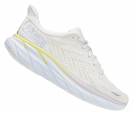 Кроссовки женские Hoka Clifton 8 Blanc De Blanc/Bright White - Фото 2 большая