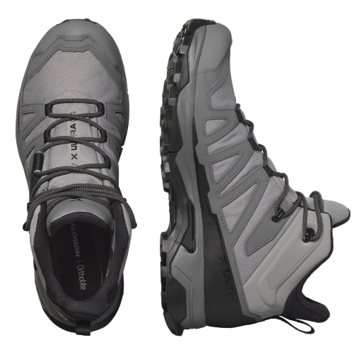 Кроссовки мужские Salomon X Ultra 4 Mid Gtx Sharkskin/Quiet Shade/Black - Фото 3 большая