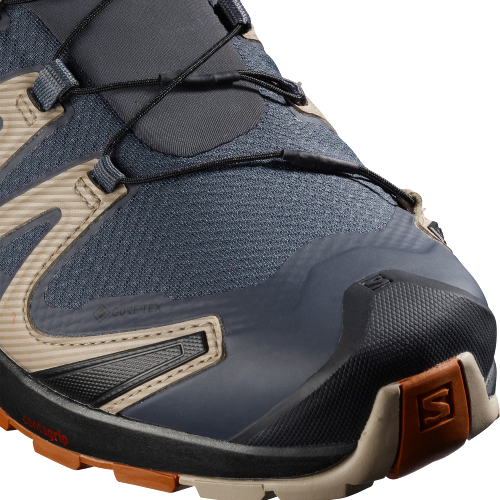 Кроссовки мужские Salomon XA Pro 3D V8 GTX Wide Ebony/Caramel Cafe/Black - Фото 4 большая