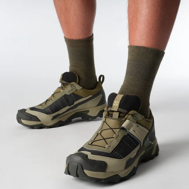 Кроссовки мужские Salomon X Ultra 5 Gtx Martini Olive/Gray Green/Blue Night - Фото 4 малая