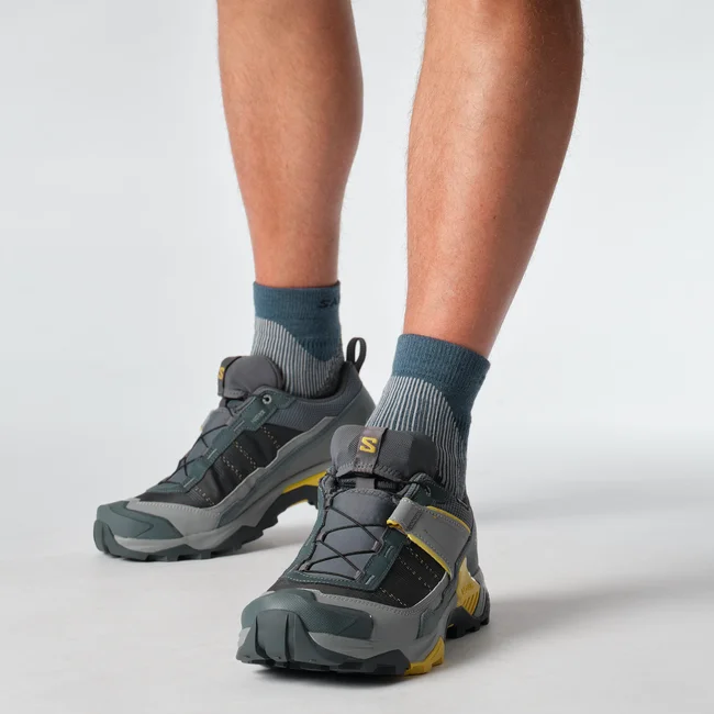 Кроссовки мужские Salomon X Ultra 5 Gtx Turbulence/Monument/Spicy Mustard - Фото 4 малая