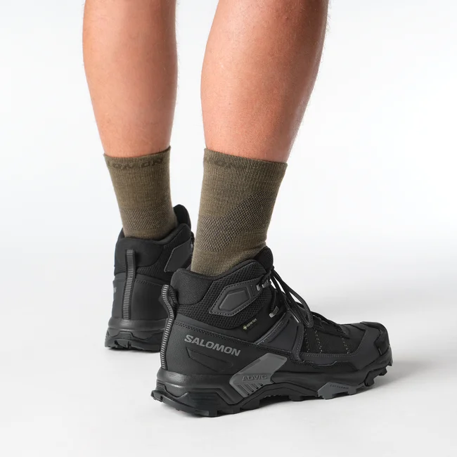 Кроссовки мужские Salomon X Ultra 5 Mid Gtx Black/Asphalt/Castlerock - Фото 7 малая