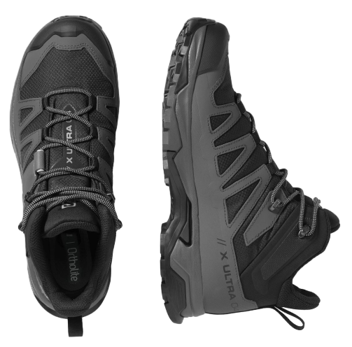 Кроссовки мужские Salomon X Ultra 4 Mid Wide Gtx Black/Magnet/Pearl Blue - Фото 3 большая