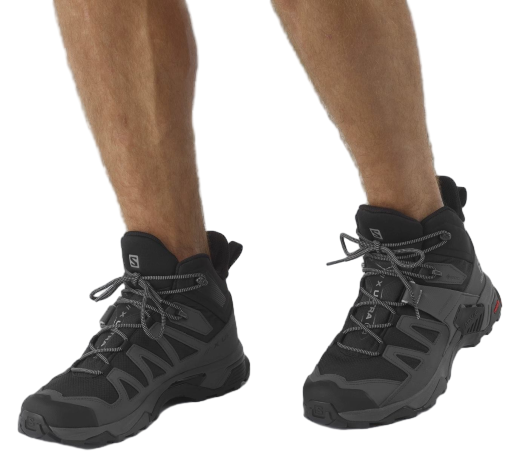 Кроссовки мужские Salomon X Ultra 4 Mid Wide Gtx Black/Magnet/Pearl Blue - Фото 6 большая