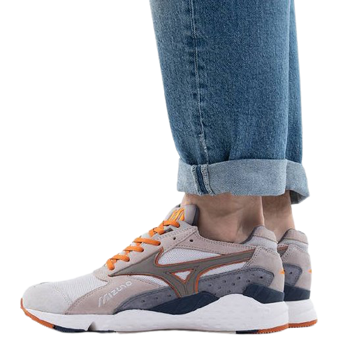 Кроссовки мужские Mizuno Mondo Control Premium Бел/Сер/Оранж - Фото 3 большая