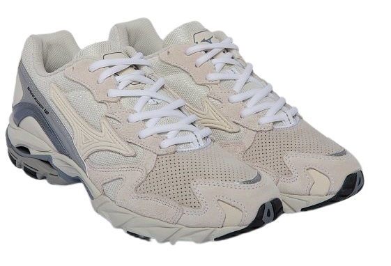 Кроссовки мужские Mizuno Wave Rider 10 Premium бел/св.сер/сер - Фото 7 большая