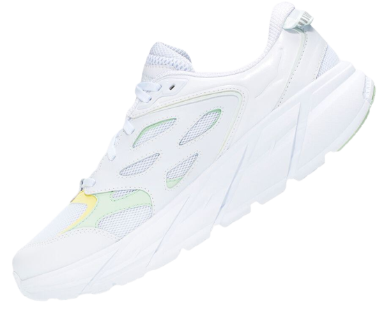 Кроссовки Hoka Clifton L White/Green Ash - Фото 4 большая
