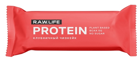 Протеиновый батончик R.A.W. Life Клубничный чизкейк - Фото 1 большая