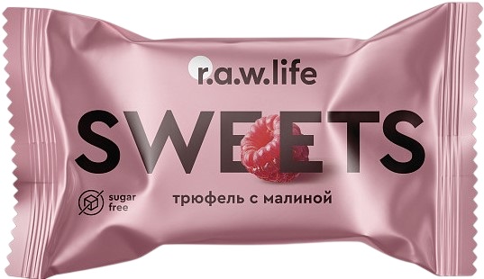 Конфеты R.A.W. Life Sweets Малиновый трюфель - Фото 1 большая