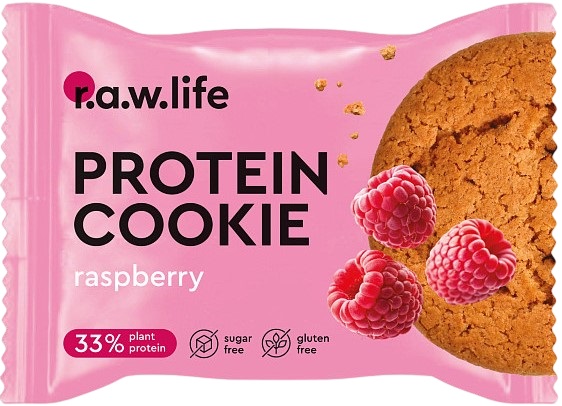 Печенье R.A.W. Life Protein Cookie 37г Малина - Фото 1 большая