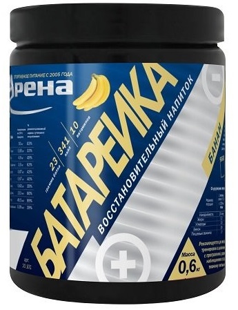 Восстановительный напиток "Арена Батарейка" 600 г со вкусом банана - Фото 1 большая