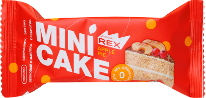 Пирожное Protein Rex протеиновое 40г Яблочный тортик - Фото 1 большая