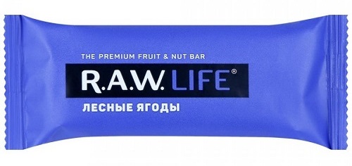 Орехово-Фруктовый батончик R.A.W. Life Лесные ягоды - Фото 2 большая