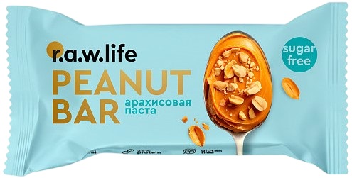 Ореховый батончик R.A.W. Life Арахисовая паста - Фото 1 большая