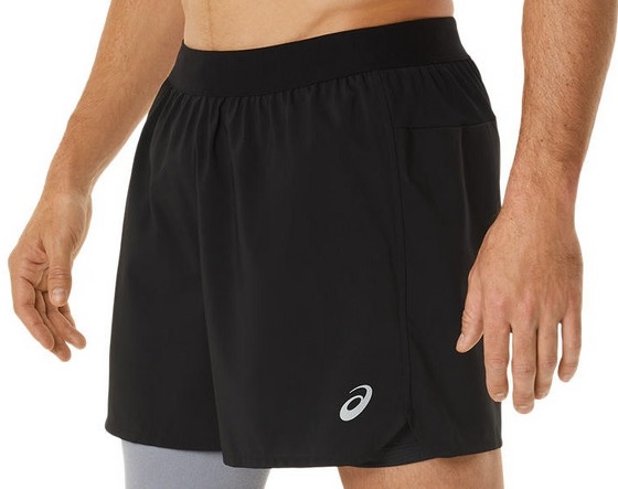 Шорты мужские ASICS Road 2in1 5In Black - Фото 3 большая