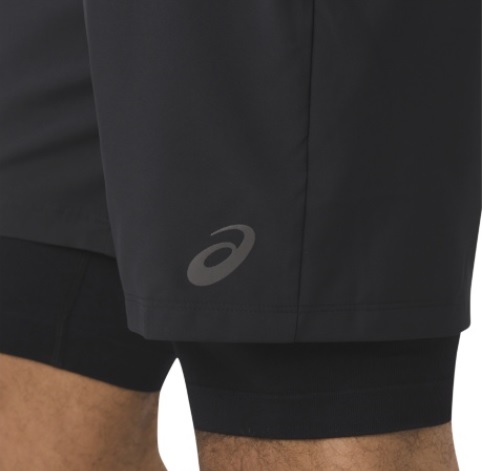Шорты мужские ASICS 2-N-1 Черный - Фото 3 большая