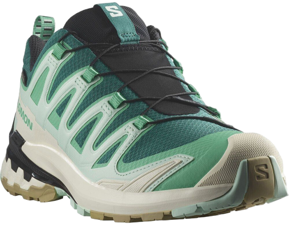 Кроссовки женские Salomon Xa Pro 3D V9 Gtx Deep Lake/Electric Green/Vanilla Ice - Фото 3 большая