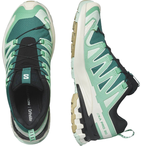 Кроссовки женские Salomon Xa Pro 3D V9 Gtx Deep Lake/Electric Green/Vanilla Ice - Фото 6 большая