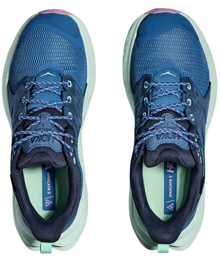 Кроссовки женские Hoka Anacapa 2 Low Gtx Синий/Голубой - Фото 4 большая