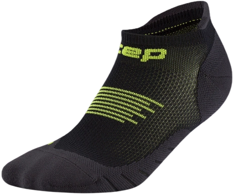 Носки женские CEP C005W Core Run No Show 5.0 Black/Lime - Фото 1 большая