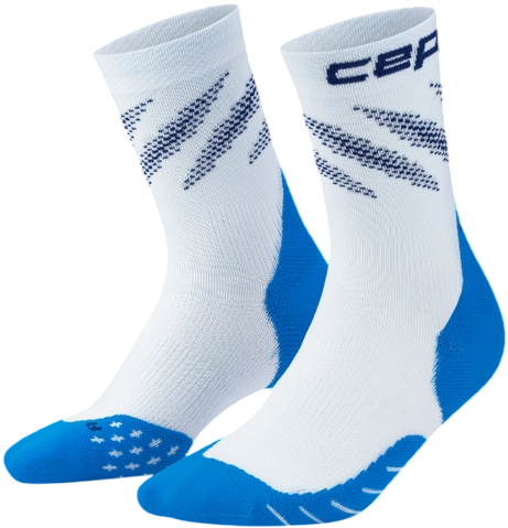 Носки мужские CEP C10YM Core Run Edt. Elliptic Mid Cut Light Blue/Blue - Фото 3 большая