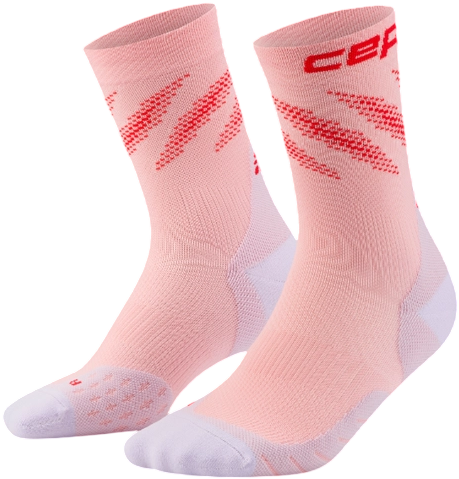 Носки мужские CEP C10YM Core Run Edt. Elliptic Mid Cut Pink/Red - Фото 3 большая