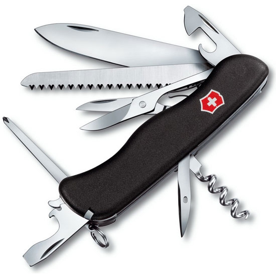 Нож Victorinox Outrider, 111 мм, 14 функций Black - Фото 1 большая
