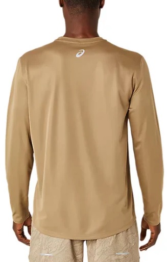 Лонгслив мужской ASICS Fujitrail Logo Pepper/Grey/Oatmeal - Фото 4 большая