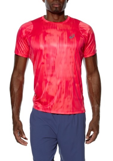 Футболка мужская ASICS fuzeX PRINTED TEE РОЗОВЫЙ - Фото 2 большая