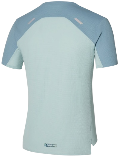 Футболка мужская Mizuno Tech Light Cloud Blue - Фото 2 большая