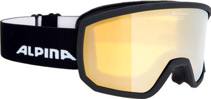 Горнолыжная маска Alpina Scarabeo Mm Zyl. Black Matt Mm Gold Zyl. S2/Mm Gold Zyl. S2 - Фото 1 большая