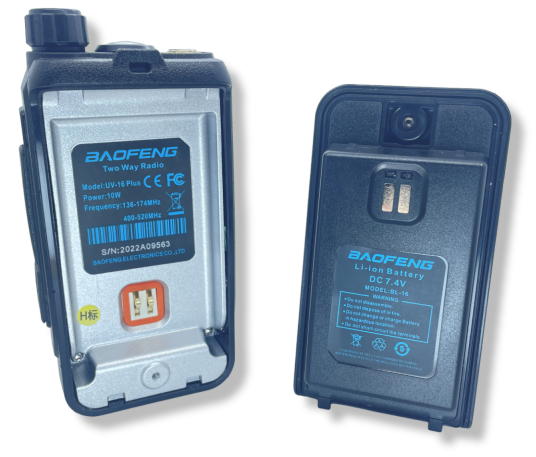 Радиостанция Baofeng UV-16 Plus 10W (3 режима) Чёрный - Фото 7 большая