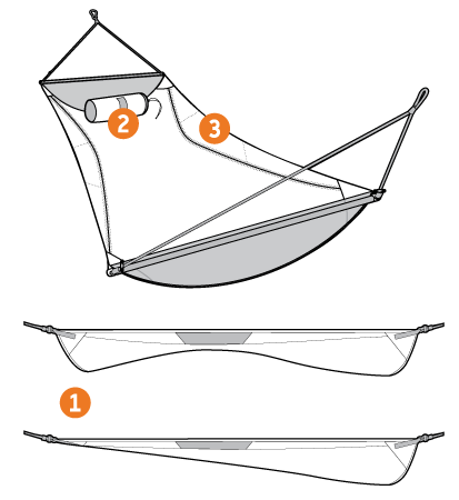 Гамак ENO SkyLoft Olive/Grey - Фото 7 большая