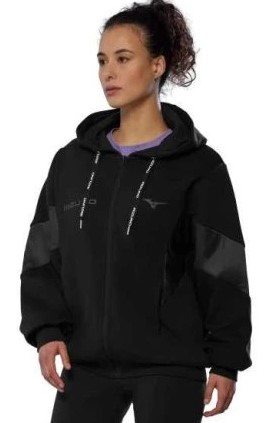 Куртка женская Mizuno Athletics Sweat Black - Фото 1 большая