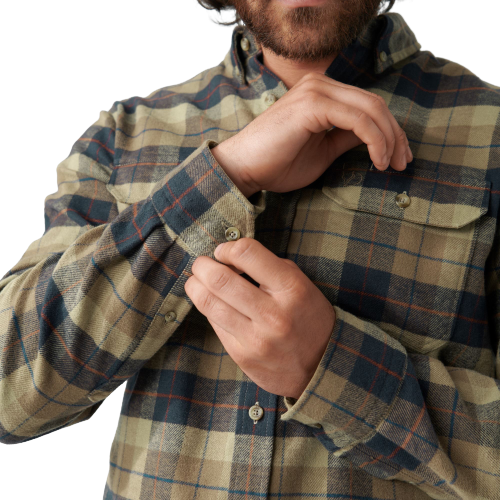 Рубашка мужская Fjallraven Singi Heavy Flannel Dark Sand - Фото 5 большая