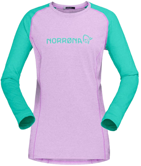Футболка женская Norrona Fjora Equaliser Lightweight LS Violet Tulle/Arcadia - Фото 1 большая