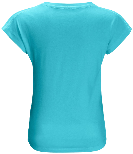 Футболка детская Jack Wolfskin Butterfly T Girls Blue Capri - Фото 2 большая