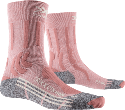 Носки женские X-Socks Trek X Cotton Vintage Rose Melange/Grey Melange - Фото 1 большая